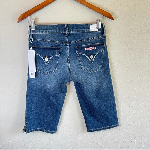 Hudson Viceroy Knee Women’s Dark Blue Denim Bermuda Size 25 NWT